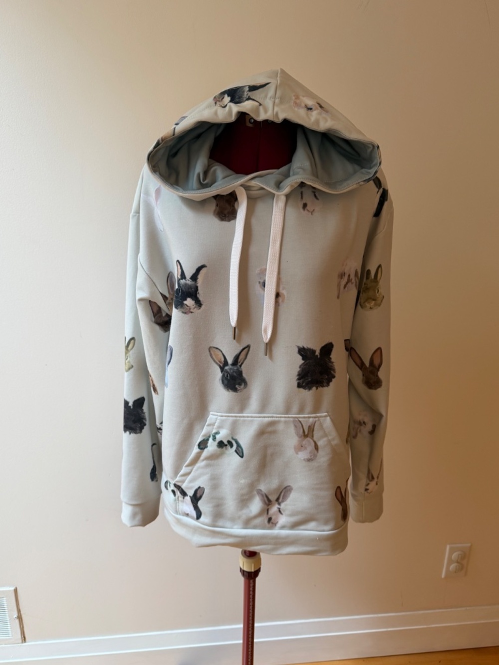 Napoleon Bunnyparte Rabbit Themed 'All in This Together' Women's Hoodie Sz. S
